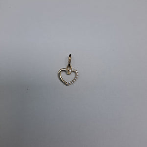 DIJE FIG CORAZON CON CIRCONIAS 14K 0.4 GR (NUEVO)
