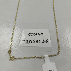 CADENA TEJIDO 3X1 14K 55 CM 2.3 GR (NUEVO)