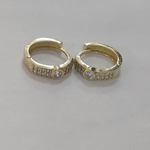 ARETES ARRACADAS C CIRCONIAS 10K 2.6 GR (NUEVO)