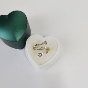 ANILLOS ANILLITO FIG ESTRELLA CON CIRCNIAS 10K TALLA 8 2.7 GR (NUEVO)