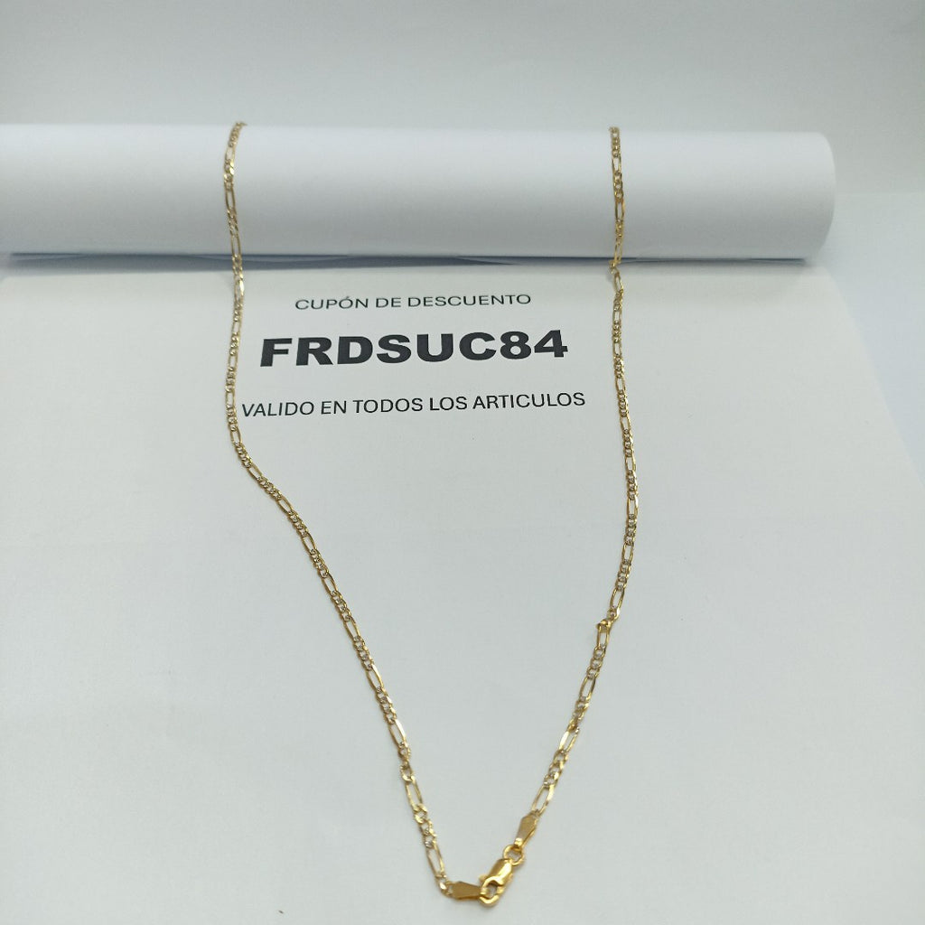 CADENA 3X1 DIAMANTADA 14K 60 CM 5 GR (NUEVO)