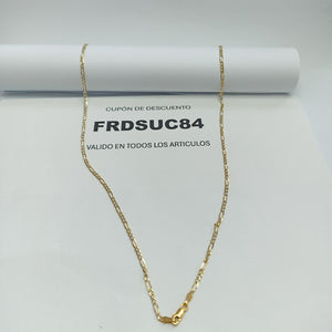 CADENA 3X1 DIAMANTADA 14K 60 CM 5 GR (NUEVO)