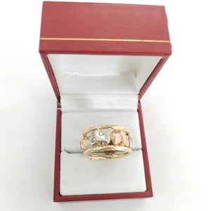 ANILLO ORO, ORO COMBINADO 10 K 4.6 GRMS (SEMINUEVO)
