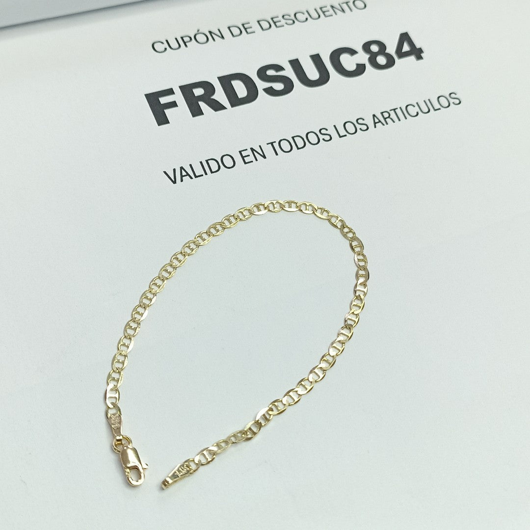 PULSERA GUCHI 14K 18 CM 2 GR (NUEVO)