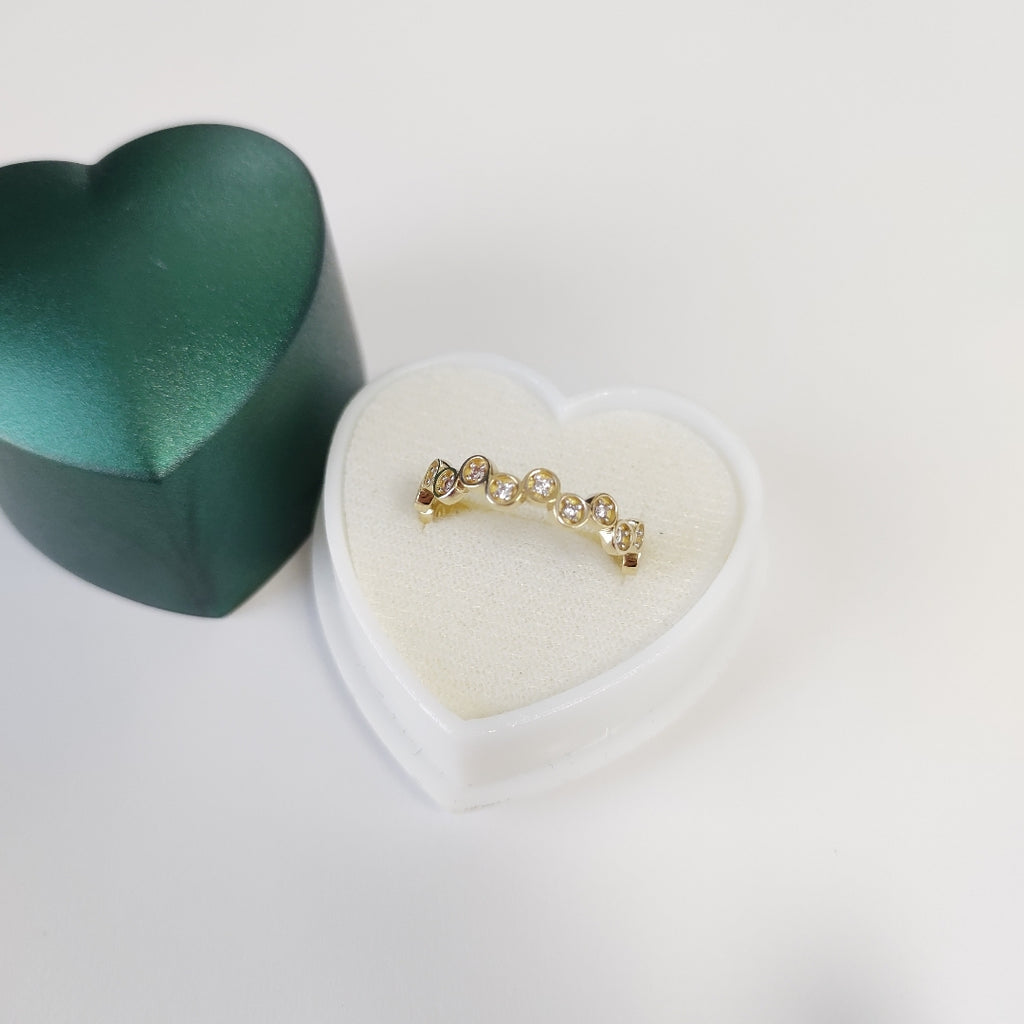 ANILLO ANILLITO C CIRCONIAS 14K 8 TALLA 2.1 GR (NUEVO)