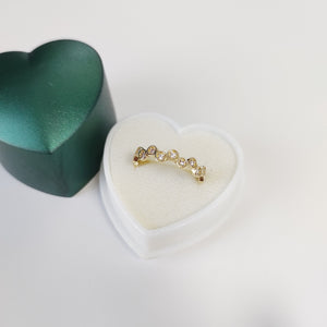 ANILLO ANILLITO C CIRCONIAS 14K 8 TALLA 2.1 GR (NUEVO)
