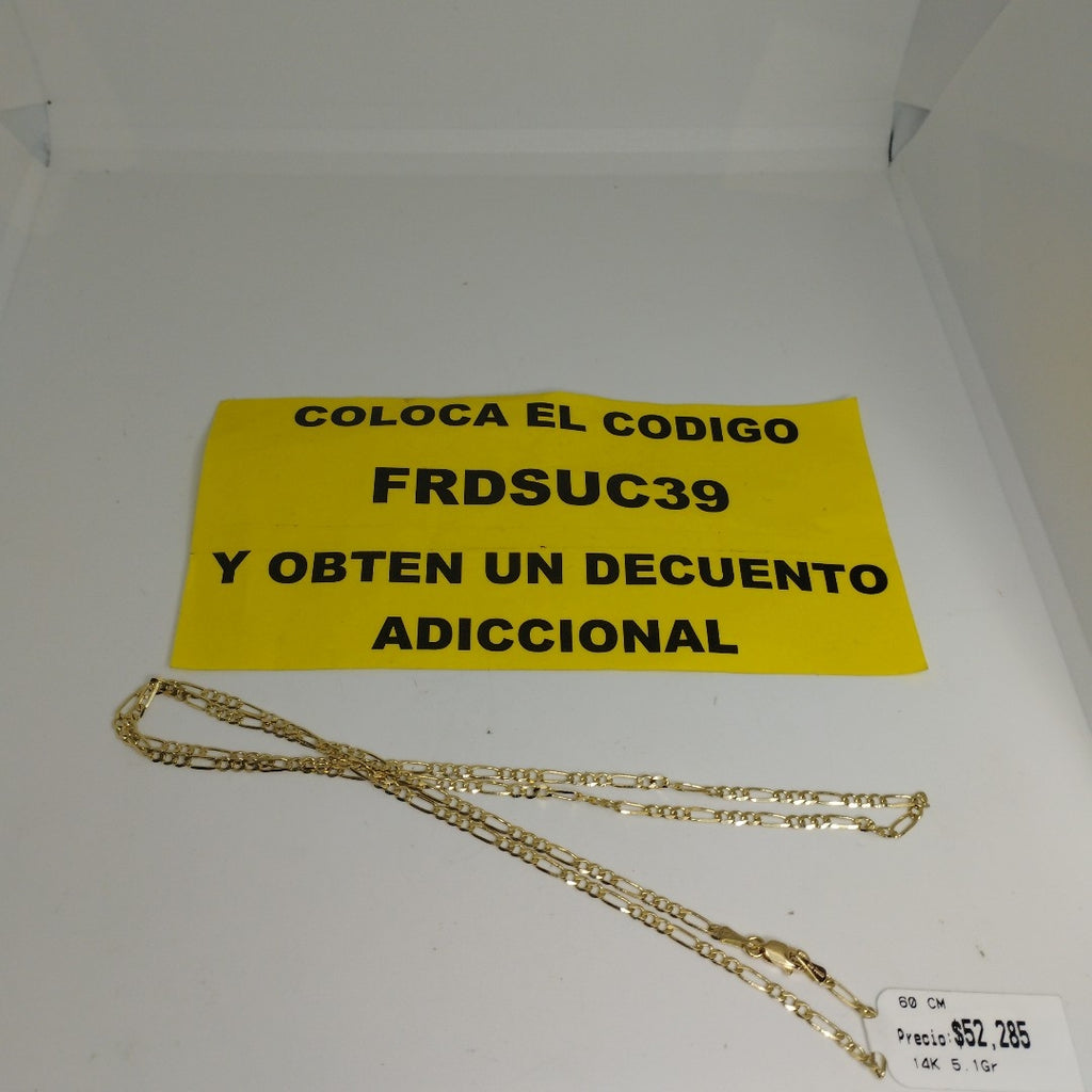 CADENA 3X1 14K 60 CM 5.1 GR (NUEVO)