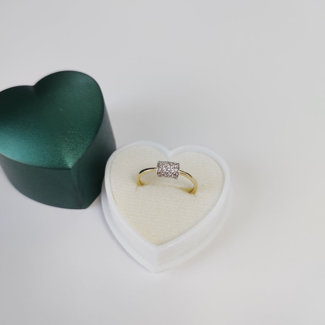 ANILLO ANILLITO C CIRCONIAS 14K 7 TALLA 1.4 GR (NUEVO)