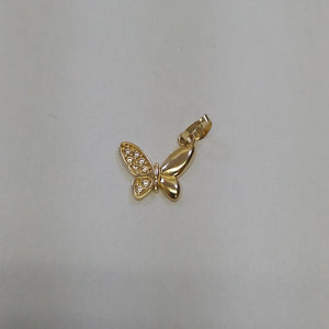 DIJE MARIPOSA CON CIRCONIAS 10K 1 GR (NUEVO)
