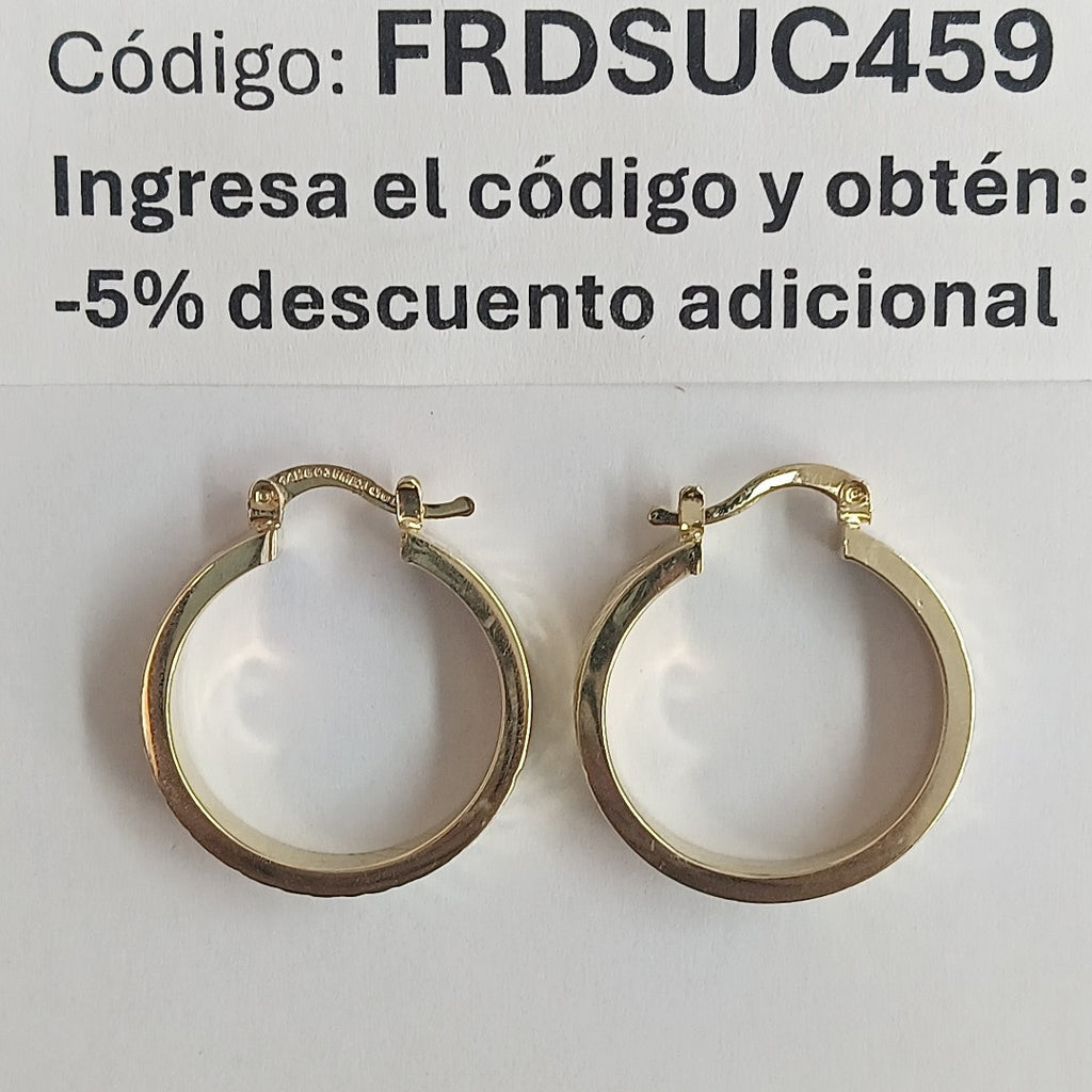 ARETES TEJIDO ARRACADAS FACETADAS 14K 2.9 GR (NUEVO)