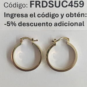 ARETES TEJIDO ARRACADAS FACETADAS 14K 2.9 GR (NUEVO)