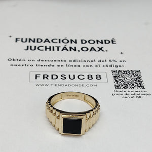 ANILLO C ONIX 14K 11.5 TALLA 8.8 GR (NUEVO)