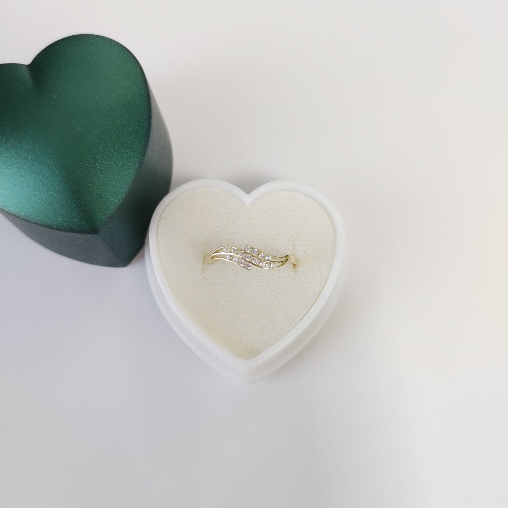 ANILLOS C CIRCONIAS 14K TALLA 8 0.9 GR (NUEVO)