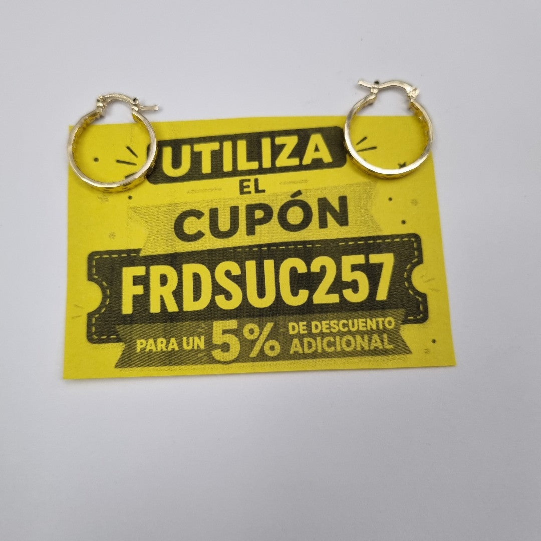 ARETES TEJIDO ARRACADAS TIPO GRECAS 14K 2.1 GR (NUEVO)