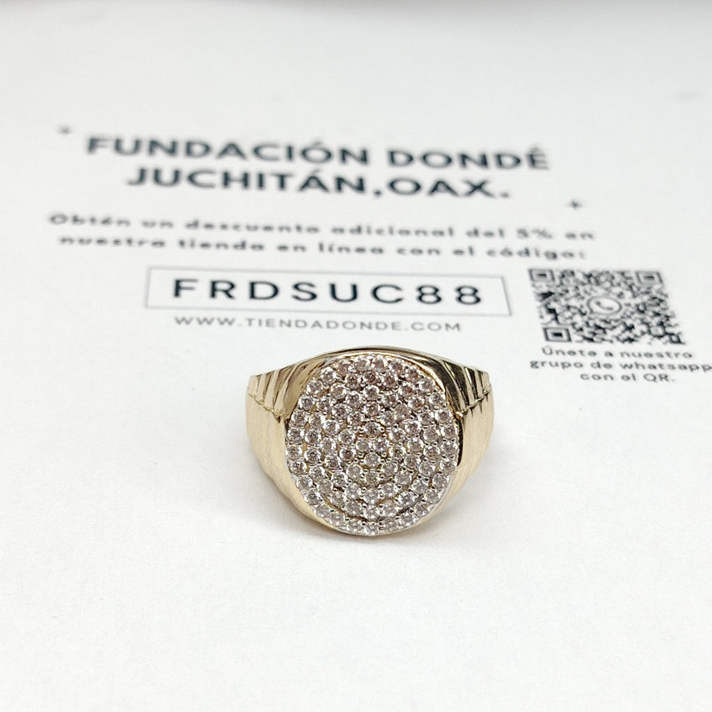 ANILLO C CIRCONIAS 14K 11 TALLA 7.3 GR (NUEVO)
