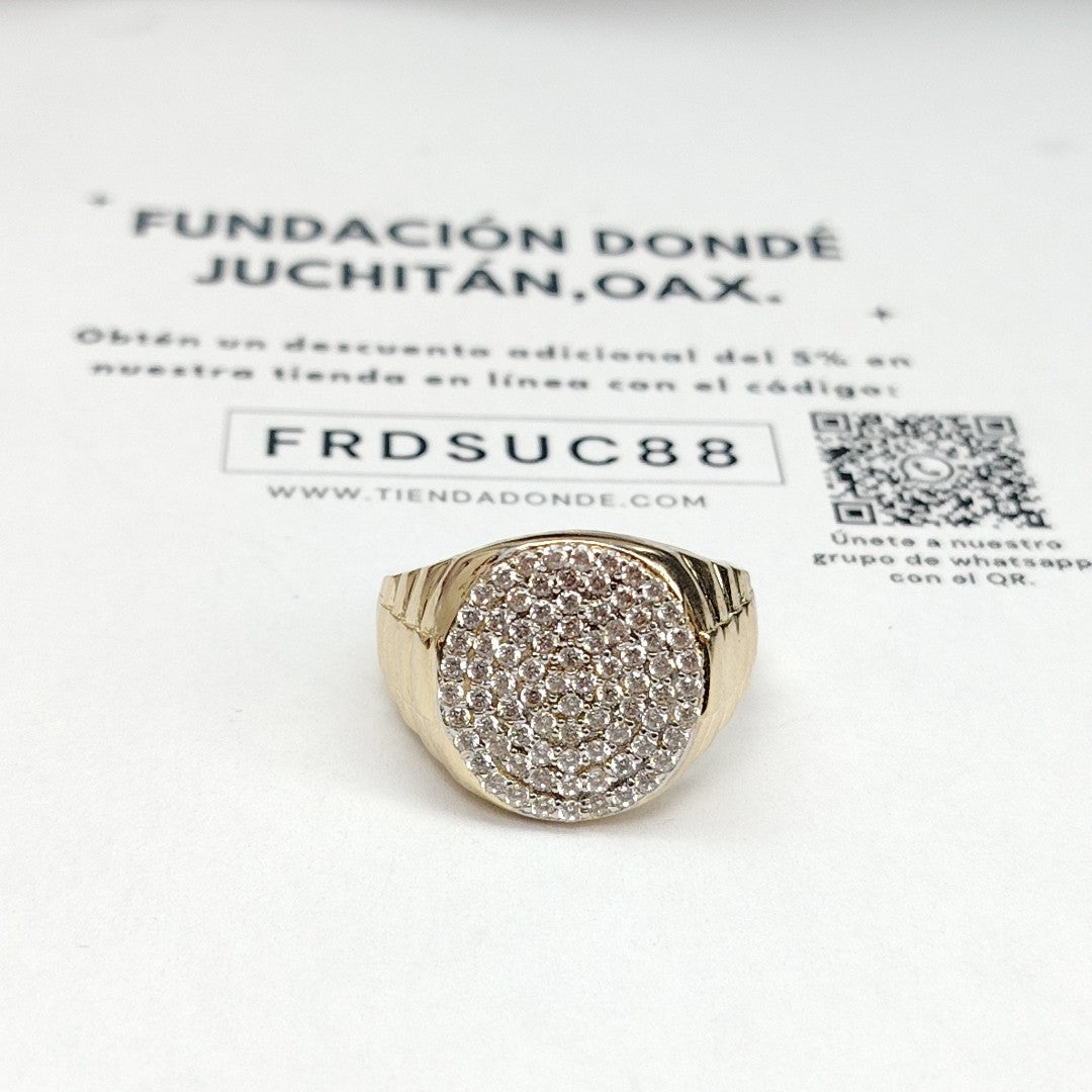 ANILLO C CIRCONIAS 14K 11 TALLA 7.3 GR (NUEVO)