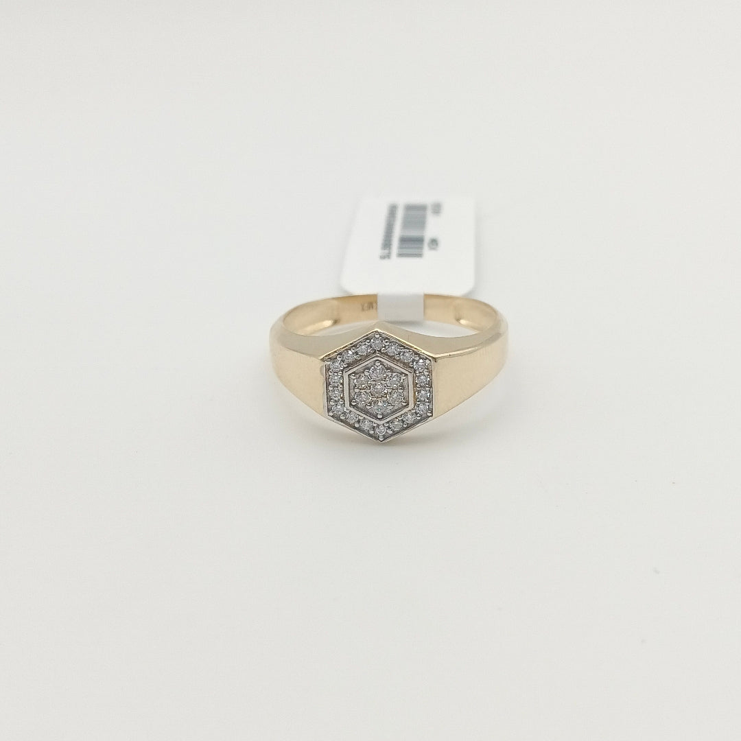 ANILLO C CIRCONIAS 14K 12 TALLA 4.1 GR (NUEVO)