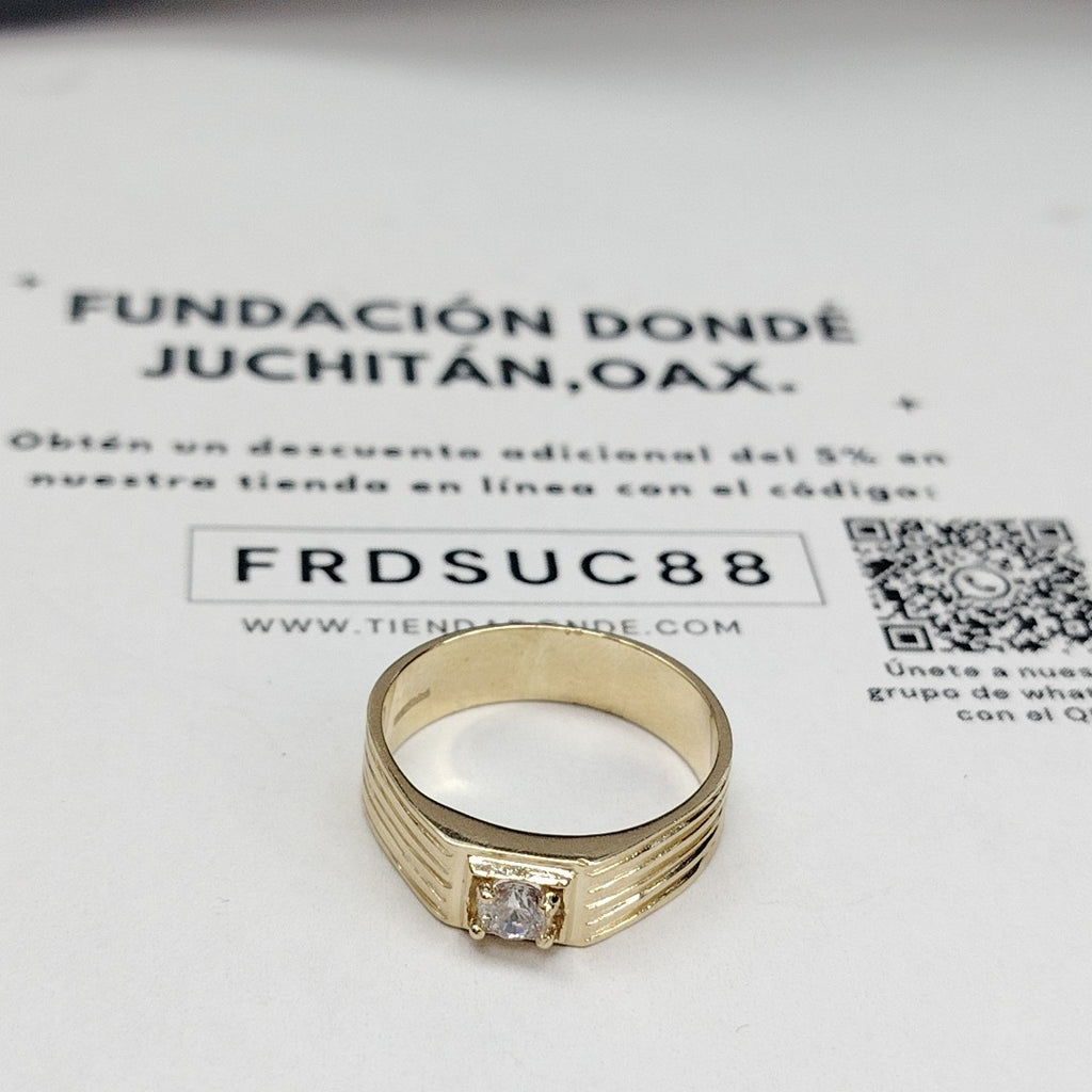 ANILLOS CON CIRCONIA 14K TALLA 9 4.3 GR (NUEVO)