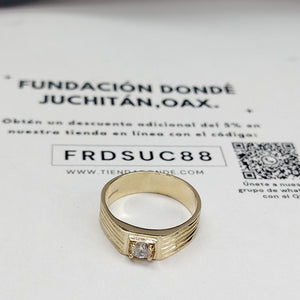 ANILLOS CON CIRCONIA 14K TALLA 9 4.3 GR (NUEVO)