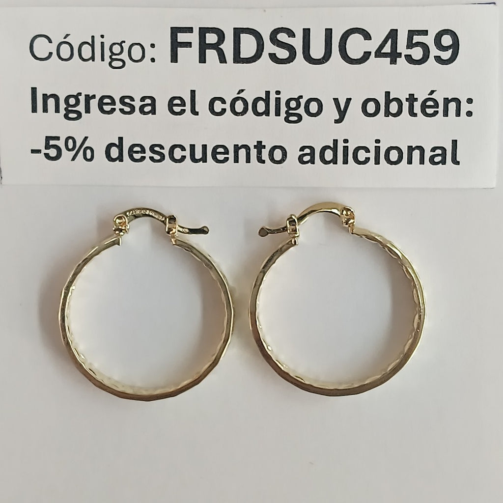 ARETES TEJIDO ARRACADA CON GRECAS 14K 2.8 GR (NUEVO)