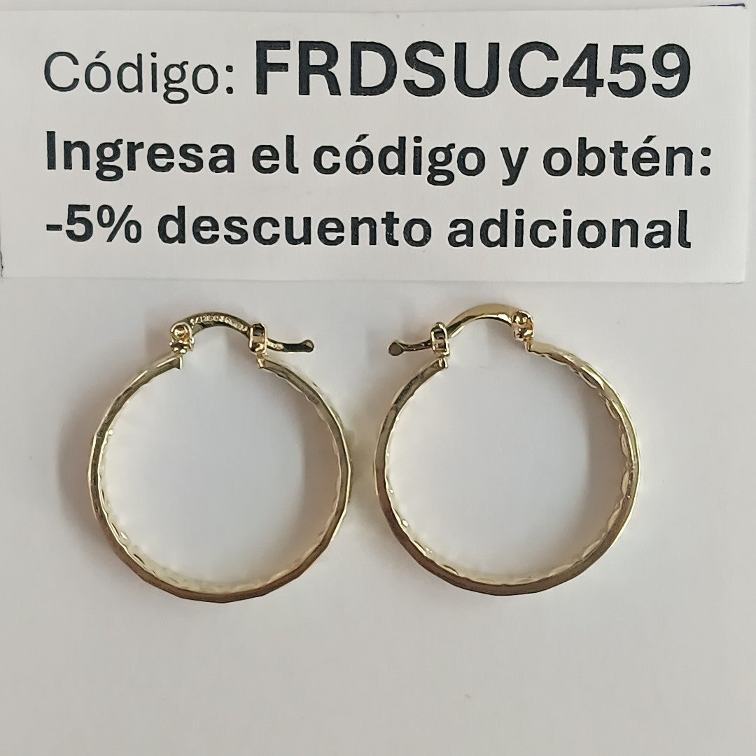 ARETES TEJIDO ARRACADA CON GRECAS 14K 2.8 GR (NUEVO)