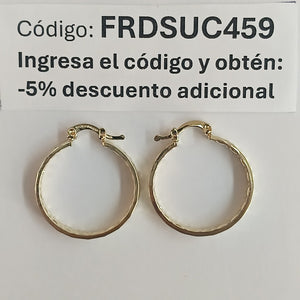 ARETES TEJIDO ARRACADA CON GRECAS 14K 2.8 GR (NUEVO)