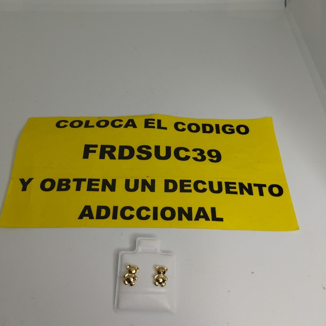 BROQUELES BROQUEL FIG OSO 14K 0.2592 GR (NUEVO)