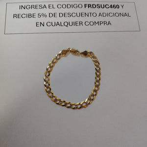 PULSERA BARBADA 14K 21 CM 5.6 GR (NUEVO)