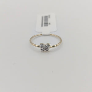 ANILLO ANILLITO MARIPOSA C CIRCONIAS 14K 7 TALLA 1 GR (NUEVO)