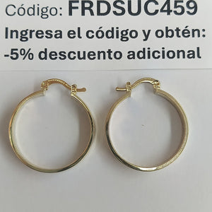 ARETES ARRACADAS TROQUELADA 14K 2.7 GR (NUEVO)