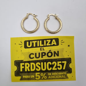 ARETES TEJIDO ARRACADAS ASTRIADAS 14K 2.7 GR (NUEVO)