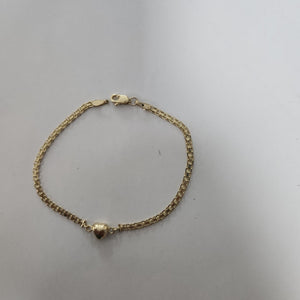 PULSERA ESPECIAL C CORAZON 14K 18 CM 2.7 GR (NUEVO)