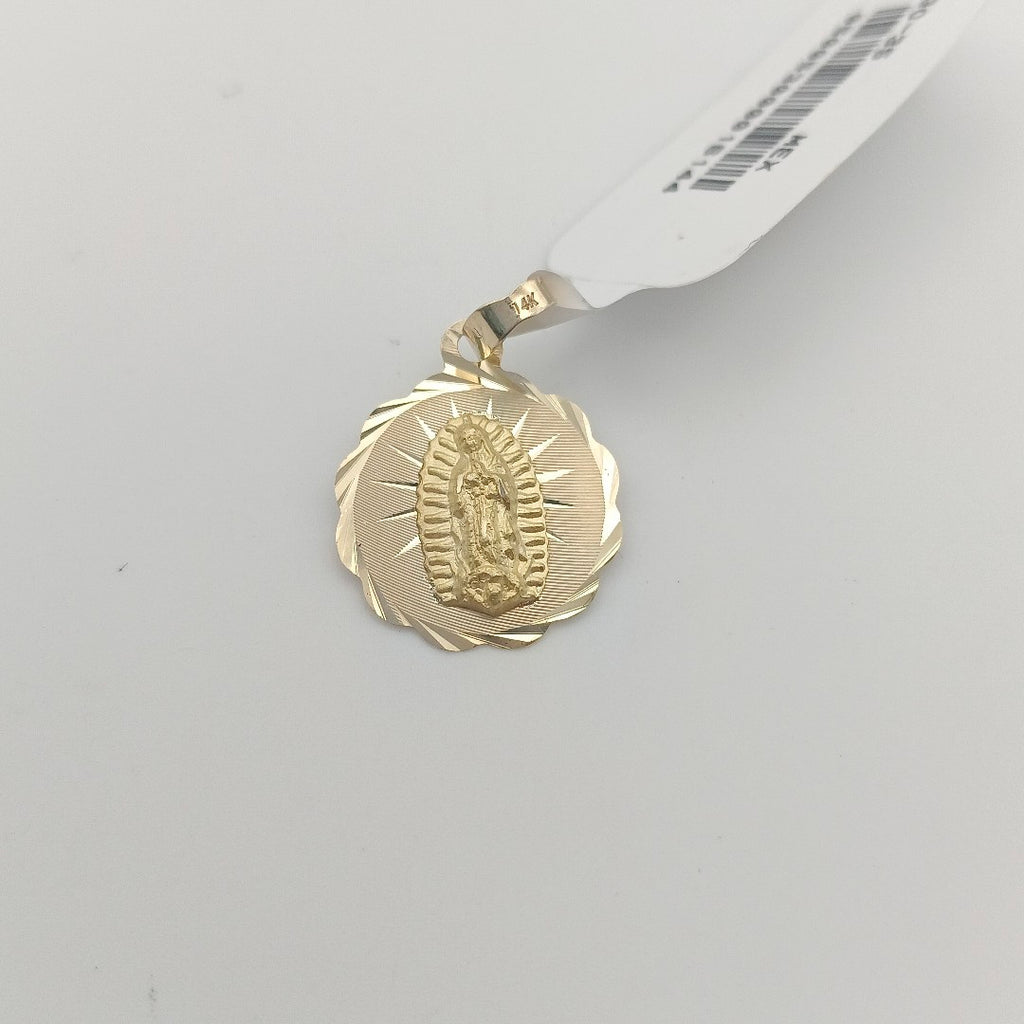 DIJE MEDALLA RELIGIOSA 14K 0.8 GR (NUEVO)