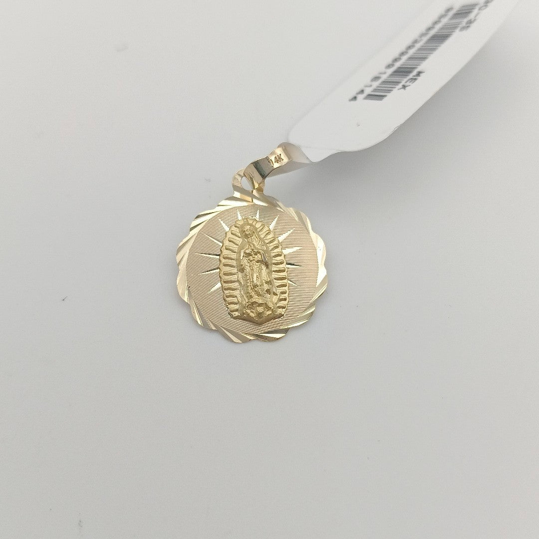 DIJE MEDALLA RELIGIOSA 14K 0.8 GR (NUEVO)