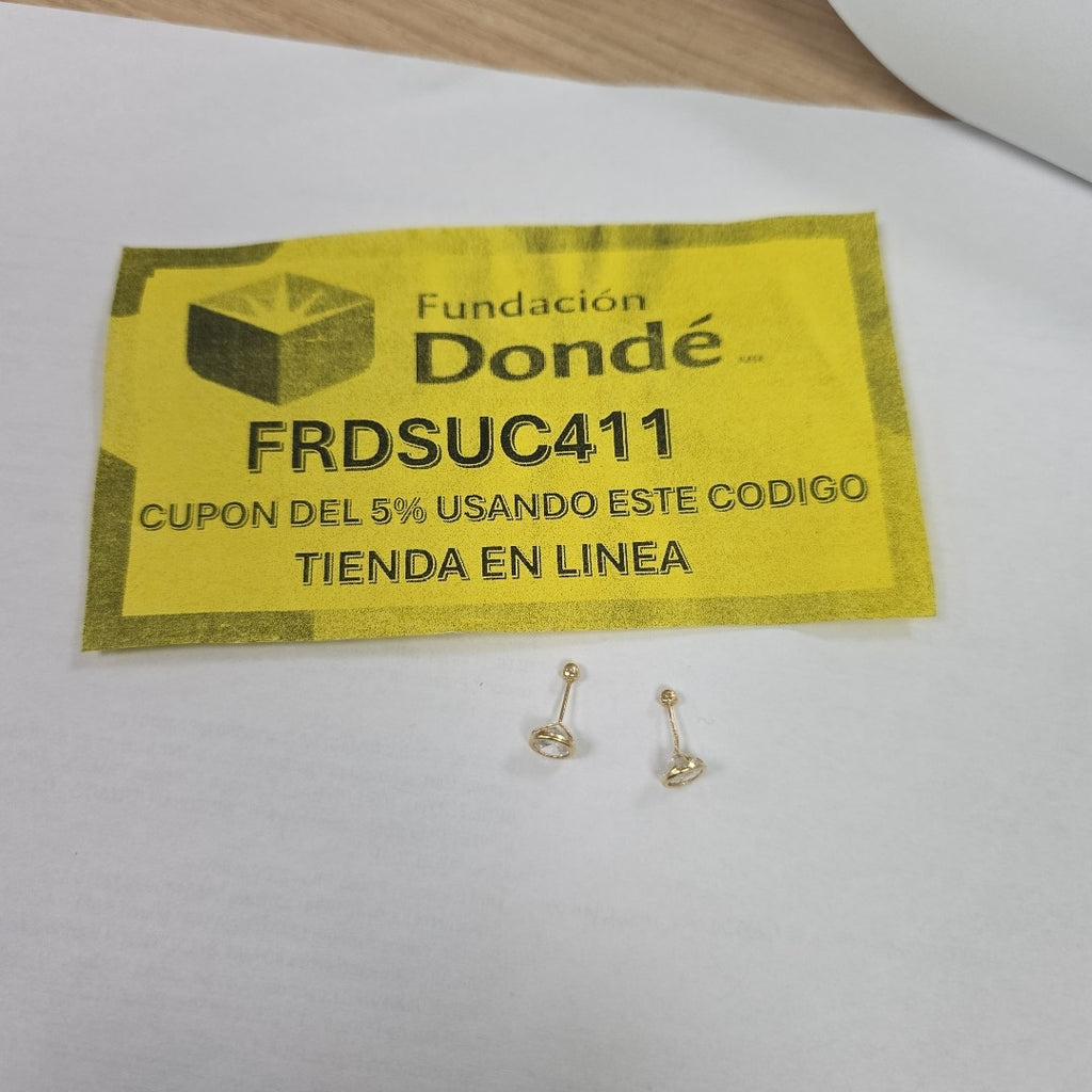 BROQUELES PAR ORO 14 K 0.9 GRMS (SEMINUEVO)