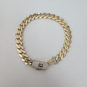 PULSERA CABALLERO MONACO ORO 14K 14.7 (NUEVO)
