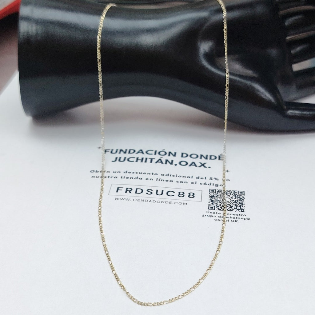 CADENAS TEJIDO 3X1 ORO 10K 55 CM 1.4 GR (NUEVO)