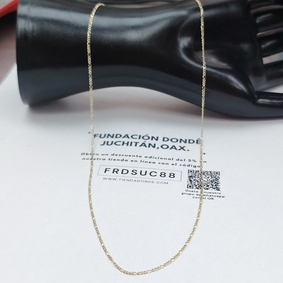 CADENAS TEJIDO 3X1 ORO 10K 55 CM 1.4 GR (NUEVO)