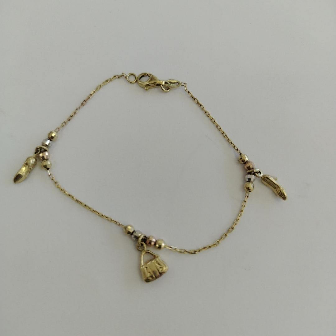PULSERA ORO, ORO COMBINADO 10 K 2.5 GRMS (SEMINUEVO)