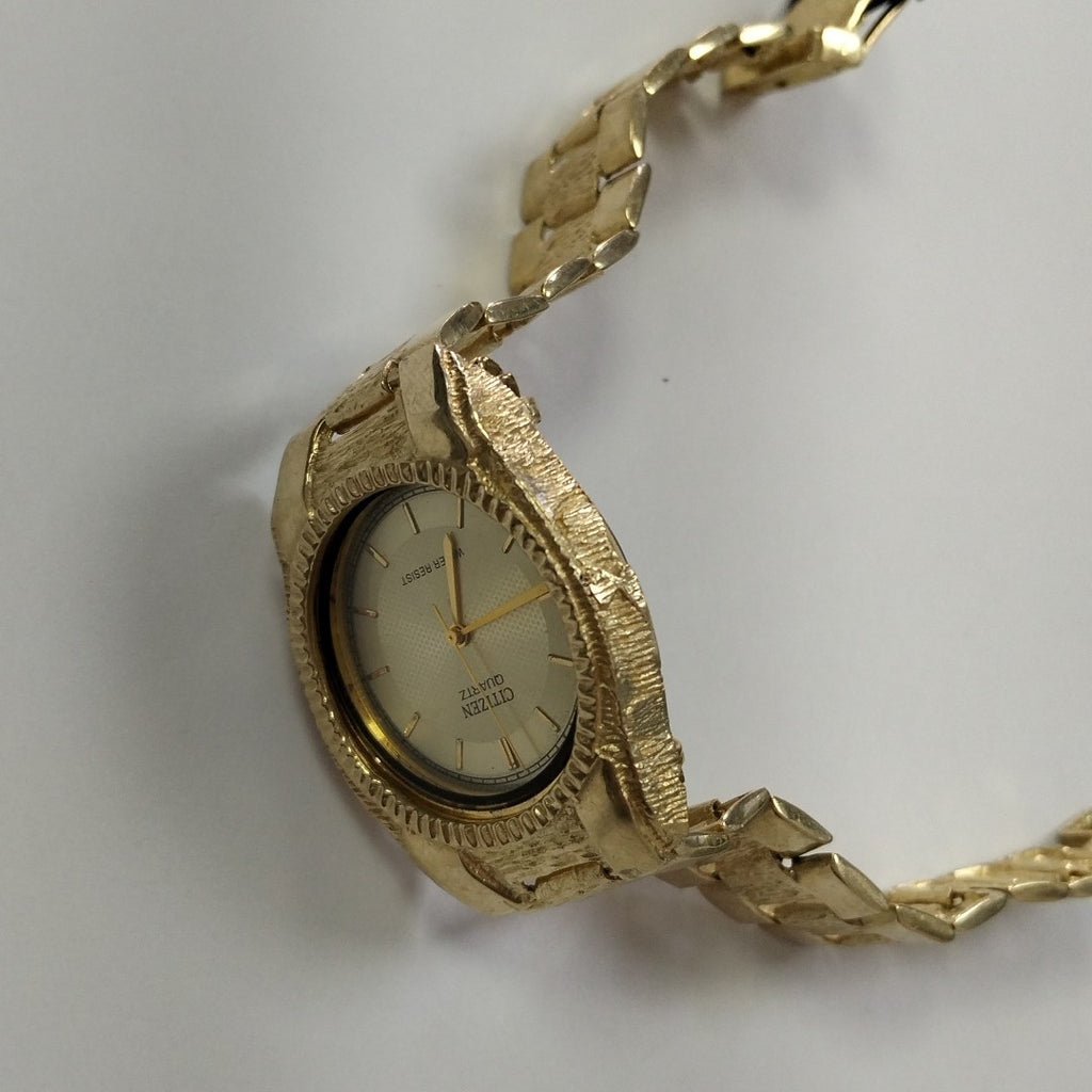 RELOJ CAJA ACERO PULSO ORO ORO 10 K 53 GRMS (SEMINUEVO)
