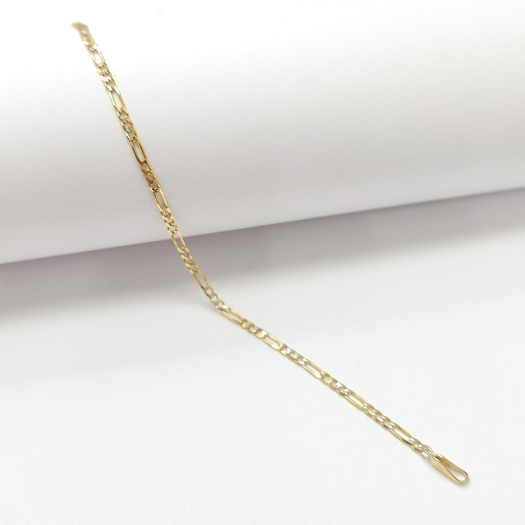 PULSERA 3X1 DIAMANTADA 14K 18 CM 1.5 GR (NUEVO)