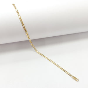 PULSERA 3X1 DIAMANTADA 14K 18 CM 1.5 GR (NUEVO)