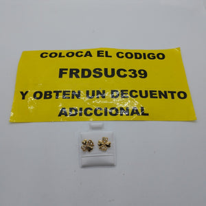 BROQUELES BROQUEL FIG TREBOL 14K 0.2851 GR (NUEVO)