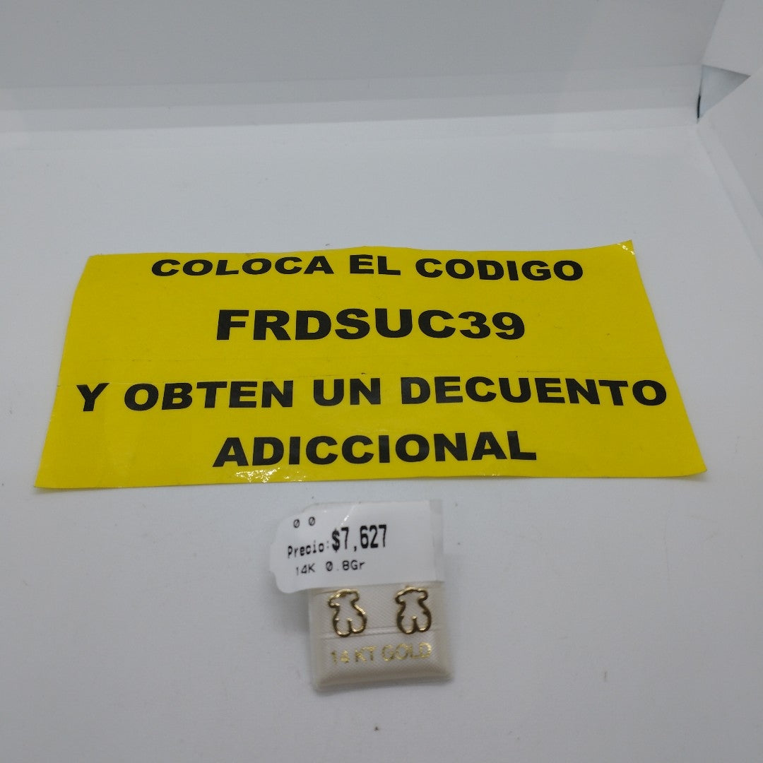 BROQUELES ORO 14K 0.8 (NUEVO)
