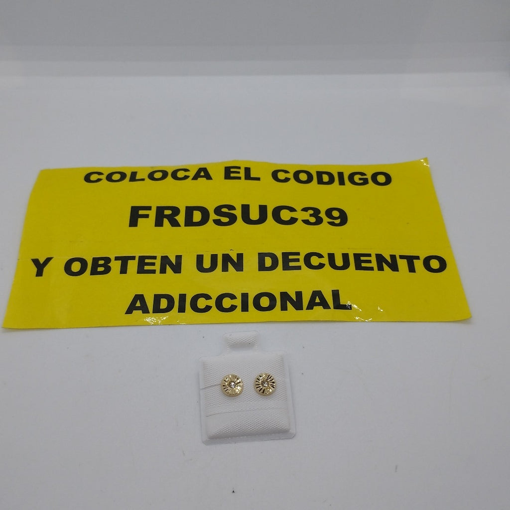 BROQUELES BROQUEL FIG BOTON C CIRCONIA 14K 0.2916 GR (NUEVO)