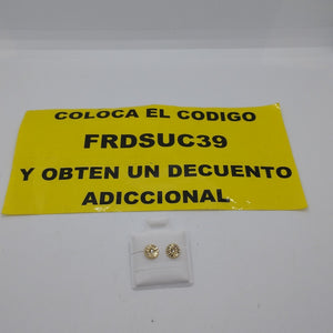 BROQUELES BROQUEL FIG BOTON C CIRCONIA 14K 0.2916 GR (NUEVO)