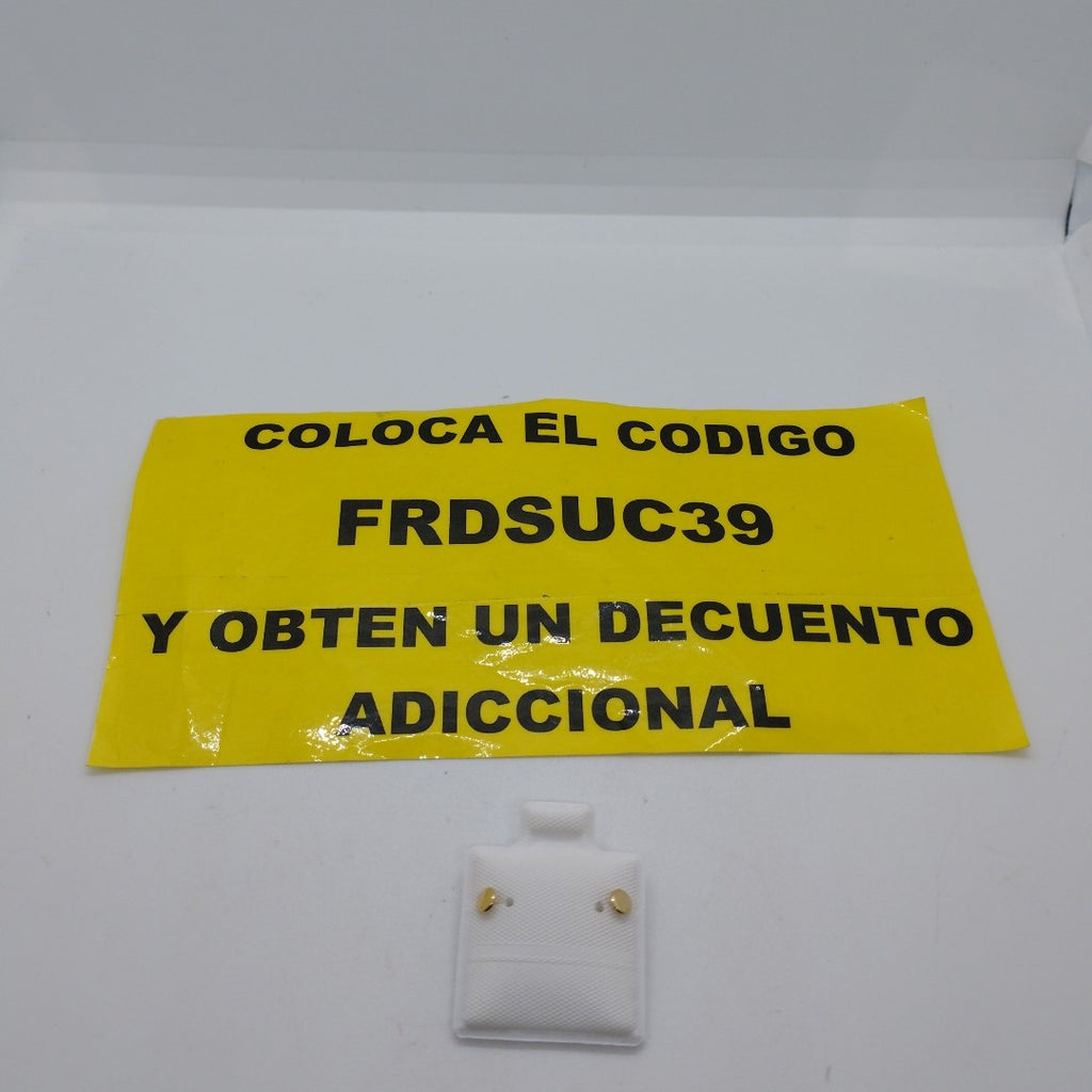 BROQUELES BROQUEL FIG TAPON REDONDO 14K 0.1408 GR (NUEVO)