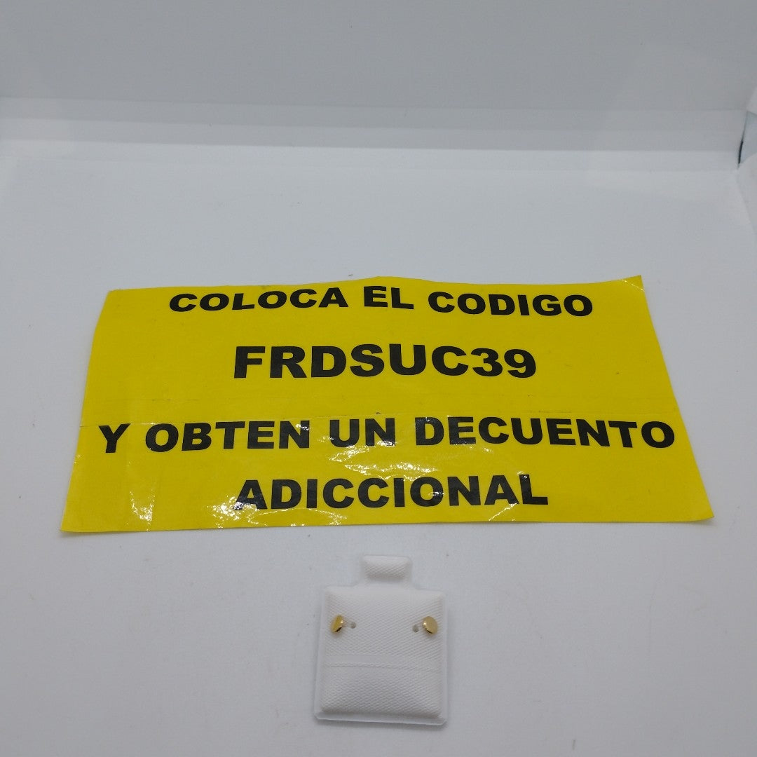 BROQUELES BROQUEL FIG TAPON REDONDO 14K 0.1408 GR (NUEVO)