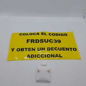 BROQUELES BROQUEL FIG TAPON REDONDO 14K 0.1408 GR (NUEVO)