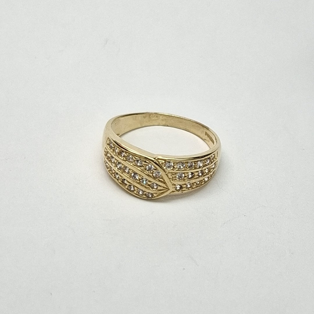 ANILLOS C CIRCONIAS 14K TALLA 7 2.9 GR (NUEVO)